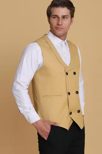 Golden waistcoat for men