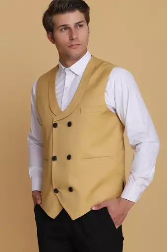 Golden waistcoat for men