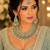 Pista color necklace set with earrings & maang tikka | kundan and agate stone | antique gold plating