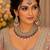 Majanta color necklace set with earrings & maang tikka | kundan and agate stone | antique gold plating