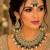 Green color necklace set with earrings & maang tikka | kundan and agate stone | antique gold plating