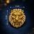 Royal lion head statement brooch pin with american diamond embellishments for men & women