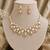 Elegant gold-toned kundan & pearl statement necklace set with earrings | traditional wedding jewellery for women