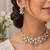Elegant gold-toned kundan & pearl statement necklace set with earrings | traditional wedding jewellery for women