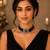 Royal black crystal floral choker necklace set with matching stud earrings