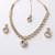 Radiant gold crystal statement set