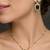 Emerald rectangular halo jewelry set