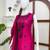 Pink roman silk embroidered suit set with pant & dupatta