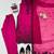 Pink roman silk embroidered suit set with pant & dupatta
