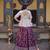 Wine Viscose Jacquard Embroidered Lehenga Choli Set