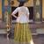 Parrot green Viscose Jacquard Embroidered Lehenga Choli Set