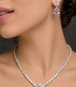 Blushing pear crystal tennis set