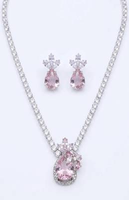 Blushing pear crystal tennis set 2