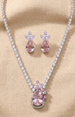 Blushing pear crystal tennis set 3