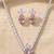 Blushing pear crystal tennis set