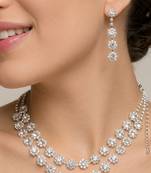 Floral crystal layered statement set