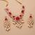 Ruby kundan heirloom statement set