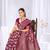 Magenta silk blend saree with floral zari and thread work