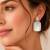 Elegant mother of pearl & cubic zirconia silver-plated statement drop earrings for women