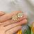 Elegant floral cubic zirconia gold-plated stud earrings for women