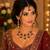 Maroon color necklace set with earrings & maang tikka | kundan and agate stone | antique gold plating