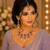 Purple color necklace set with earrings & maang tikka | kundan and agate stone | antique gold plating