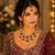 Maroon green color necklace set with earrings & maang tikka | kundan and agate stone | antique gold plating