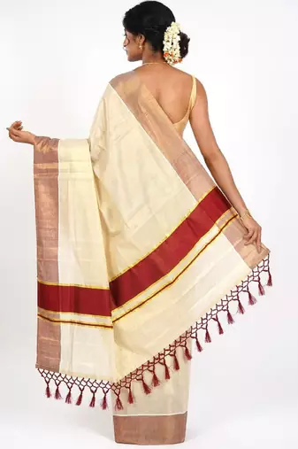 Zari tissue kasavu saree
