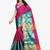 Pink & blue ethnic motifs zari art silk kasavu saree