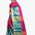 Pink & blue ethnic motifs zari art silk kasavu saree