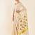 Off white ethnic motifs printed zari tissue kasavu saree