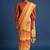 Women striped pure cotton kasavu saree with unstitched blouse