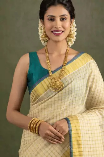 Tissue kasavu saree