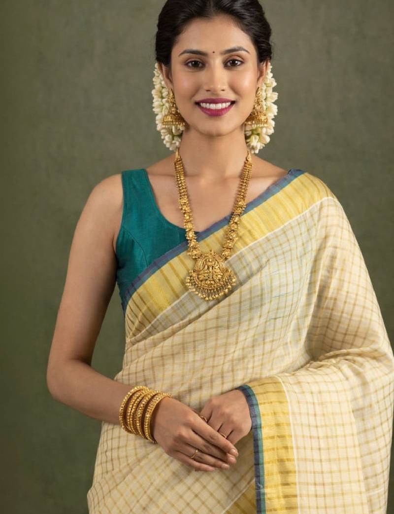 Tissue kasavu saree
