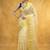 Golden tissue temple polka jacquard zari border running blouse sarees