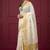 Block chakra zari woven cotton kasavu orange border sarees