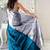 Teal woven design tissue sarees