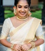 Zari silk cotton designer kasavu saree