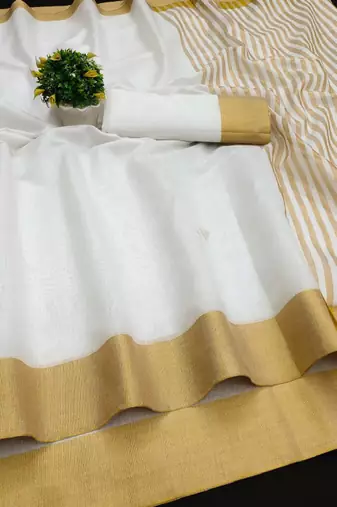 Zari silk cotton designer kasavu saree