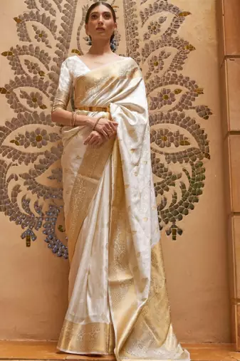 Woven design zari silk cotton heavy work kasavu saree
