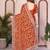 rust color rangoli silk embroidery work saree with work blouse piece