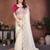 White color fandy chiffon  silk embroidery work saree with work blouse piece