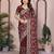 maroon color rangoli silk embroidery work saree with work blouse piece