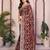 maroon color rangoli silk embroidery work saree with work blouse piece