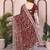 maroon color rangoli silk embroidery work saree with work blouse piece