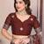 maroon color rangoli silk embroidery work saree with work blouse piece