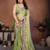 green color rangoli silk embroidery work saree with plain  blouse piece