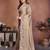 brown color rangoli silk embroidery work saree with plain  blouse piece