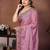 pink color rangoli silk embroidery work saree with plain  blouse piece