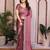pink color rangoli silk embroidery work saree with work blouse piece